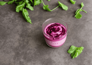 Verrines de mousse de betterave à la ciboulette