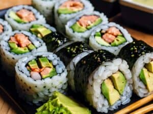 Sushi rolls express au saumon et à l'avocat