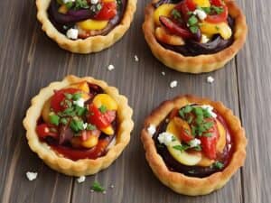 Tartelettes à la ratatouille et au fromage de chèvre
