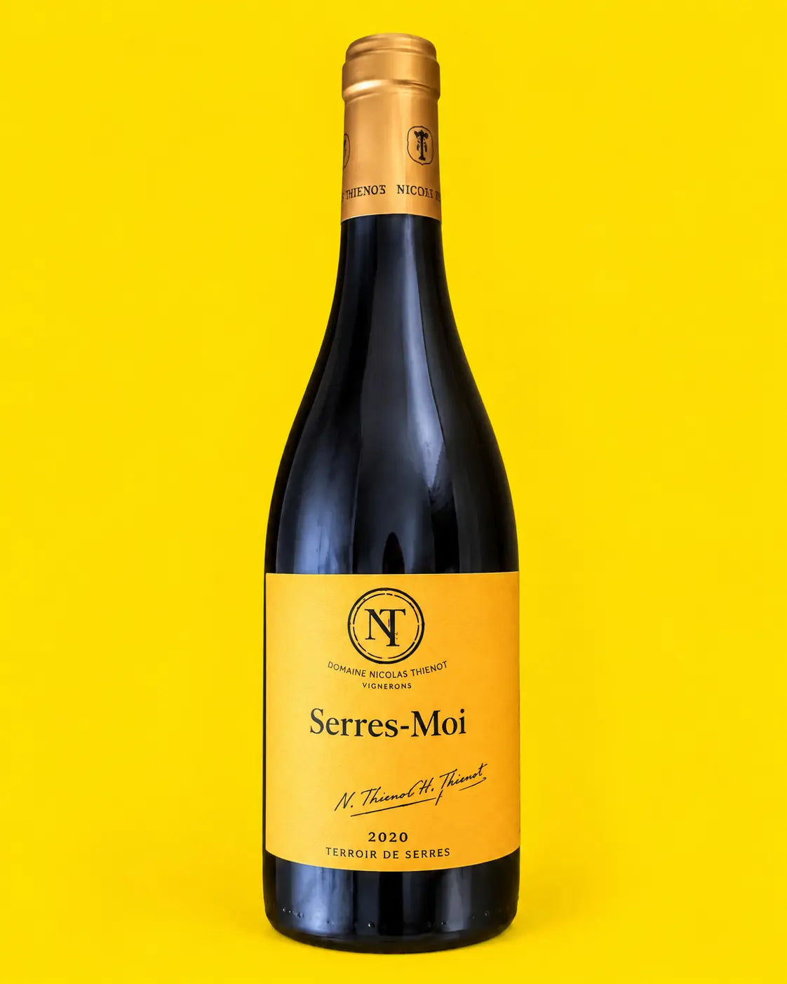 Bouteille de Serres-Moi, pinot noir du vignoble Nicolas Therez, sélection Apéritiv'Box